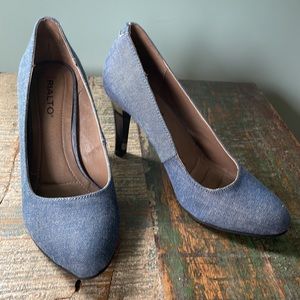Rialto denim heel 3 1/2” heel (size 6.5)